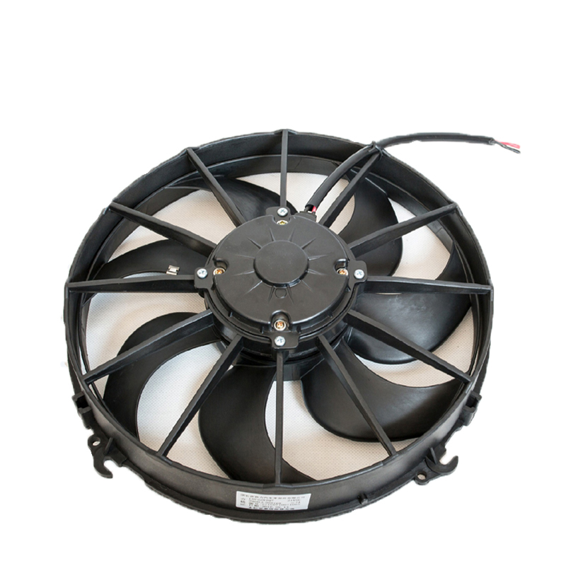 ventilador condensador de ar condicionado de ônibus 12v dc com lâminas curvas